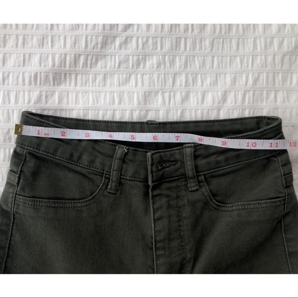 Army Green High Waisted Skinny Jeans - Picture 10 of 11